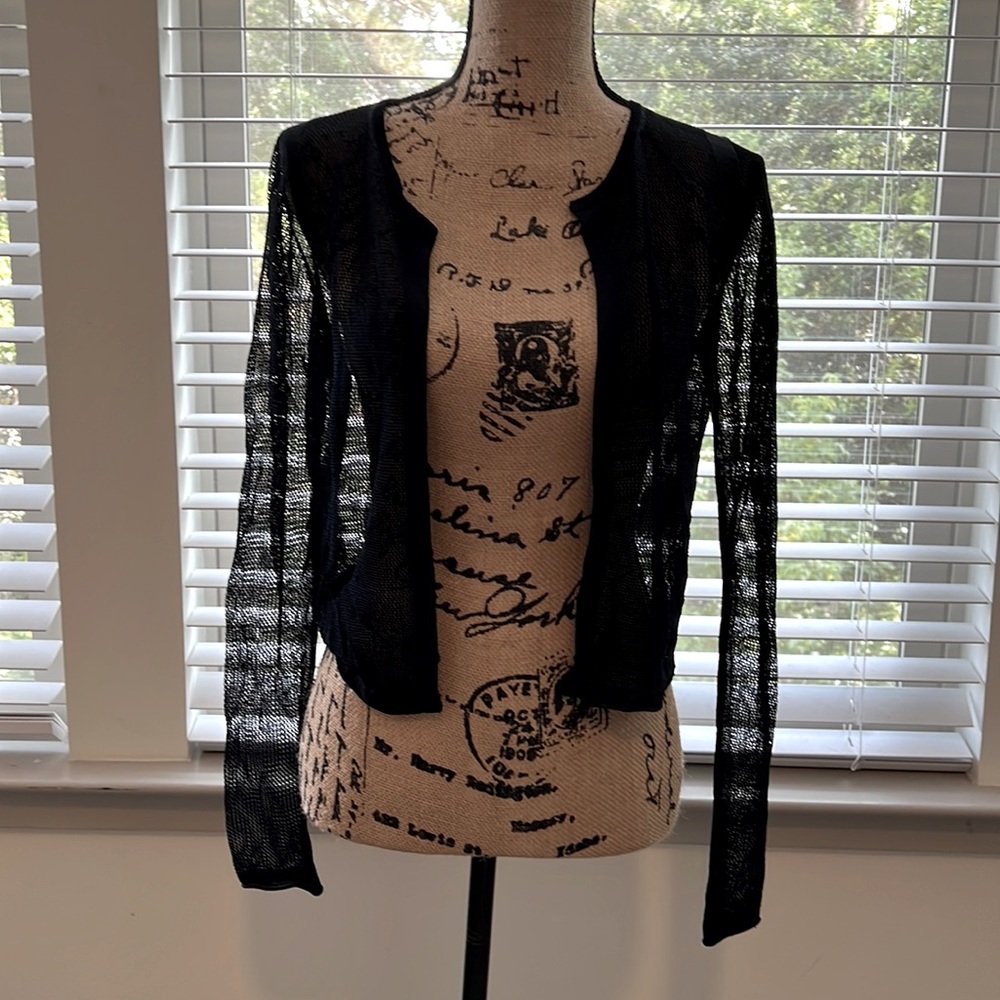 Mesh Open Cardigan